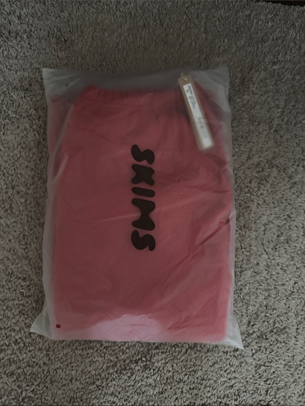 SKIMS Red Joggers with Black Logo
